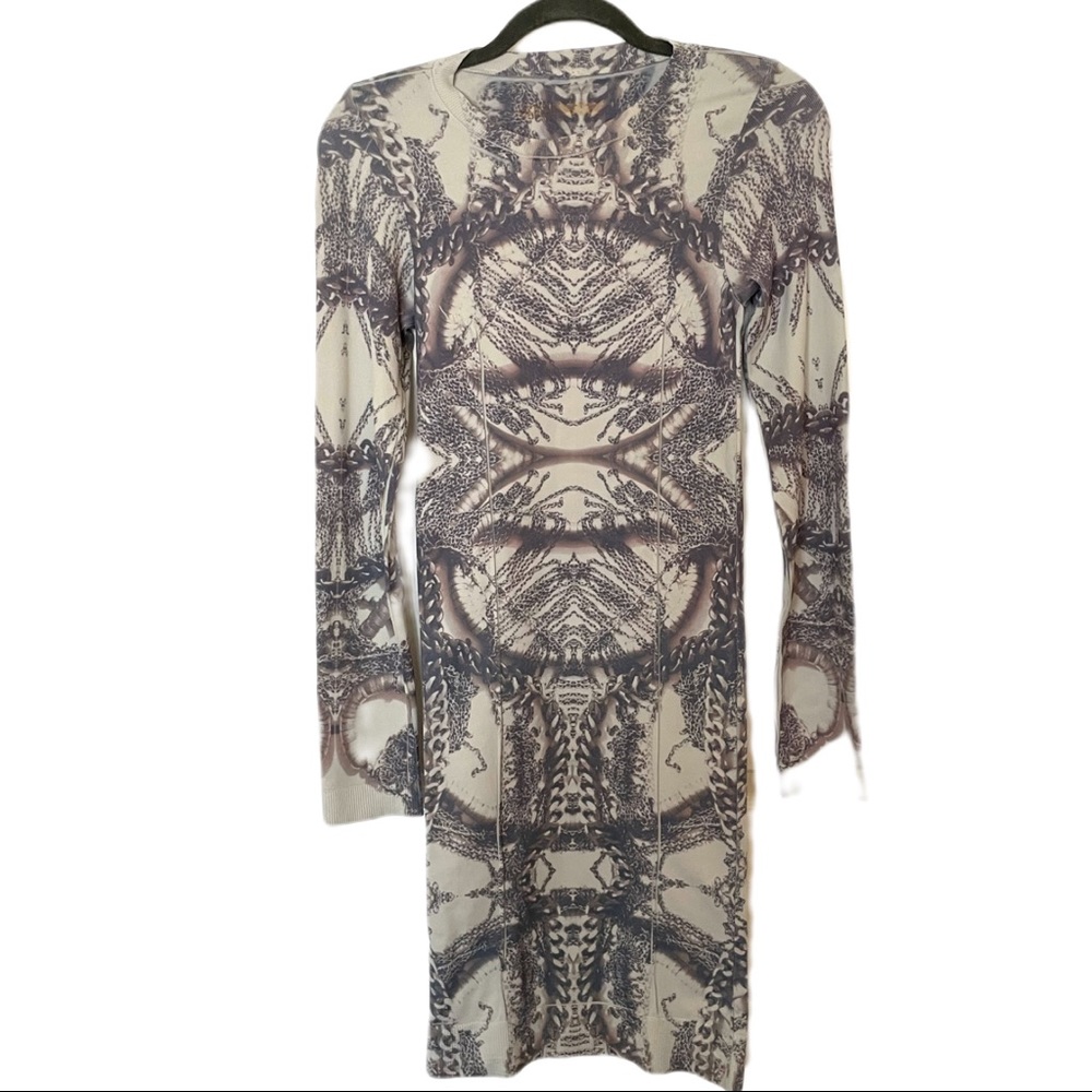 Thatcher Collection BROWN/CREAM Bodycon Dress